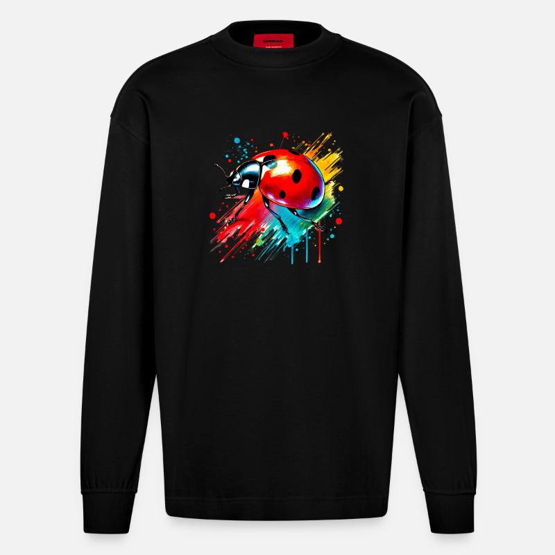Ladybird - Heavyweight Oversized Organic Longsleeve Shirt Made in EU - SOLID BLACK