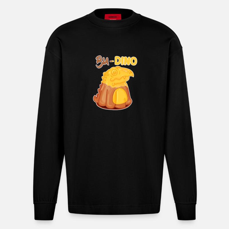 Pudding - Heavyweight Oversized Organic Langarmshirt Made in EU - SOLID BLACK