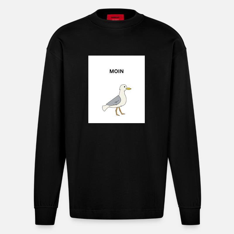 MOIN - Heavyweight Oversized Organic Langarmshirt Made in EU - SOLID BLACK