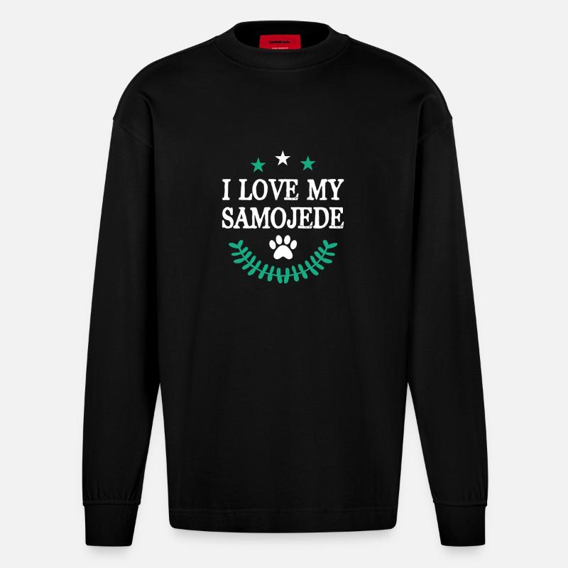 SAMOJEDE - Heavyweight Oversized Organic Langarmshirt Made in EU - SOLID BLACK