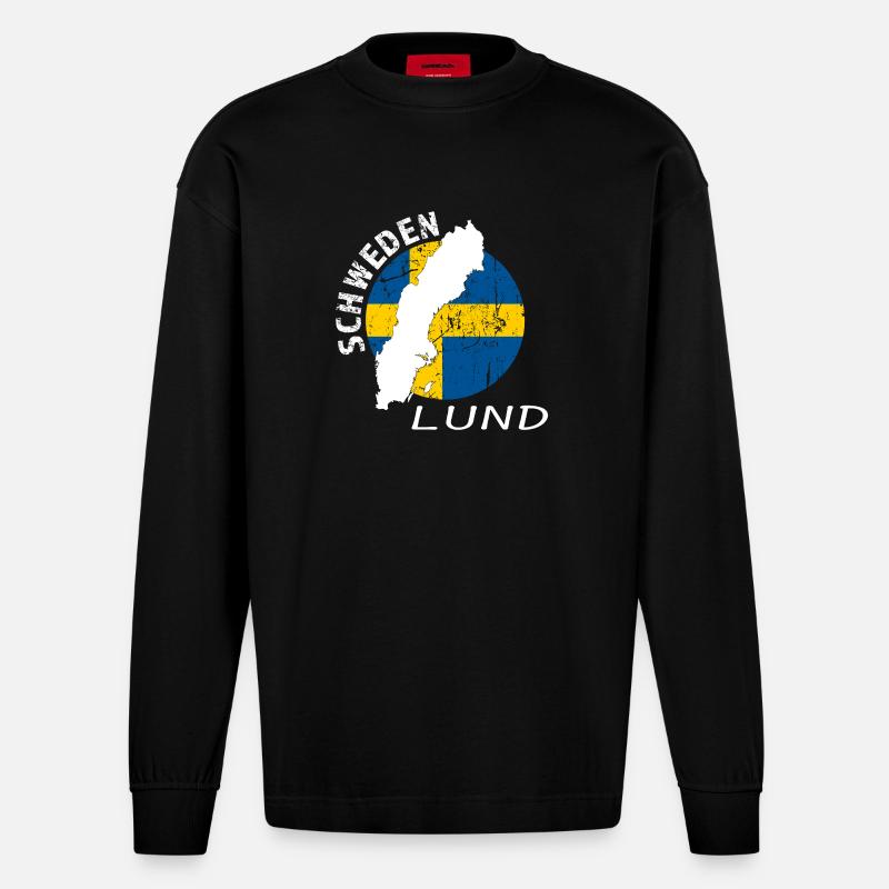 Lund - Heavyweight Oversized Organic Langarmshirt Made in EU - SOLID BLACK