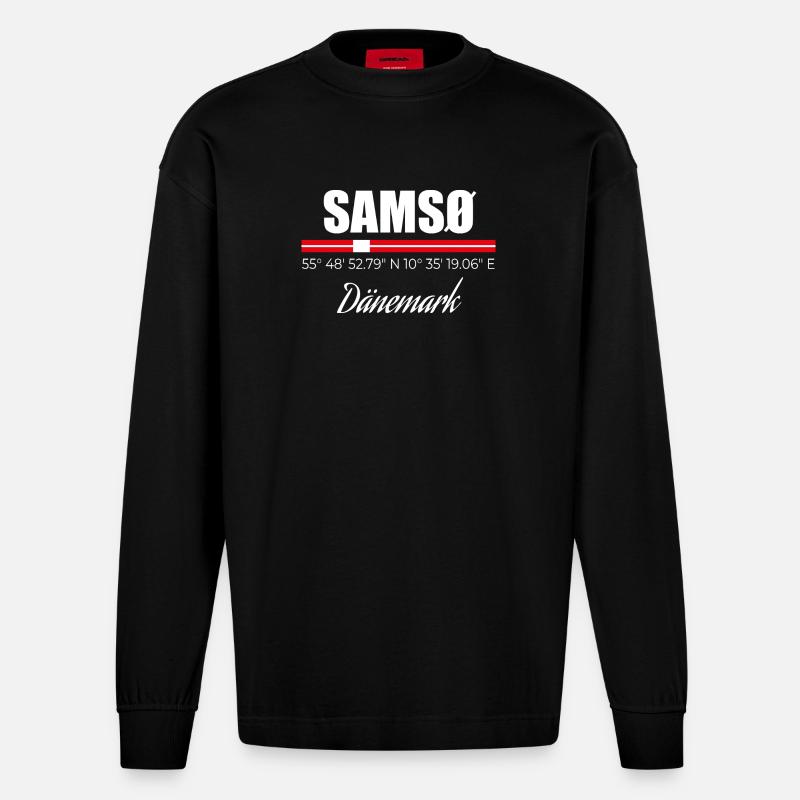 Samso - Heavyweight Oversized Organic Longsleeve Shirt Made in EU - SOLID BLACK