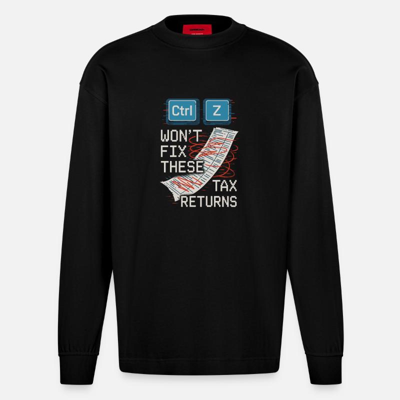 Buchhaltungsstudent Cpa Im Training Excel -witze - Heavyweight Oversized Organic Langarmshirt Made in EU - SOLID BLACK