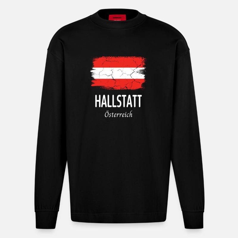 Hallstatt - Heavyweight Oversized Organic Langarmshirt Made in EU - SOLID BLACK