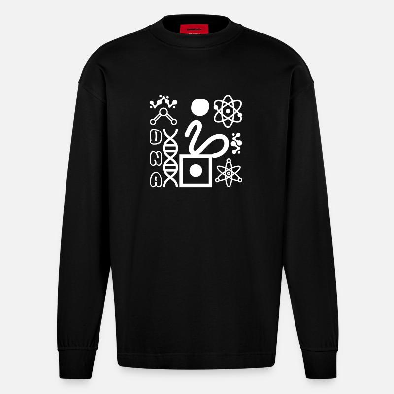 DNS - Heavyweight Oversized Organic Langarmshirt Made in EU - SOLID BLACK