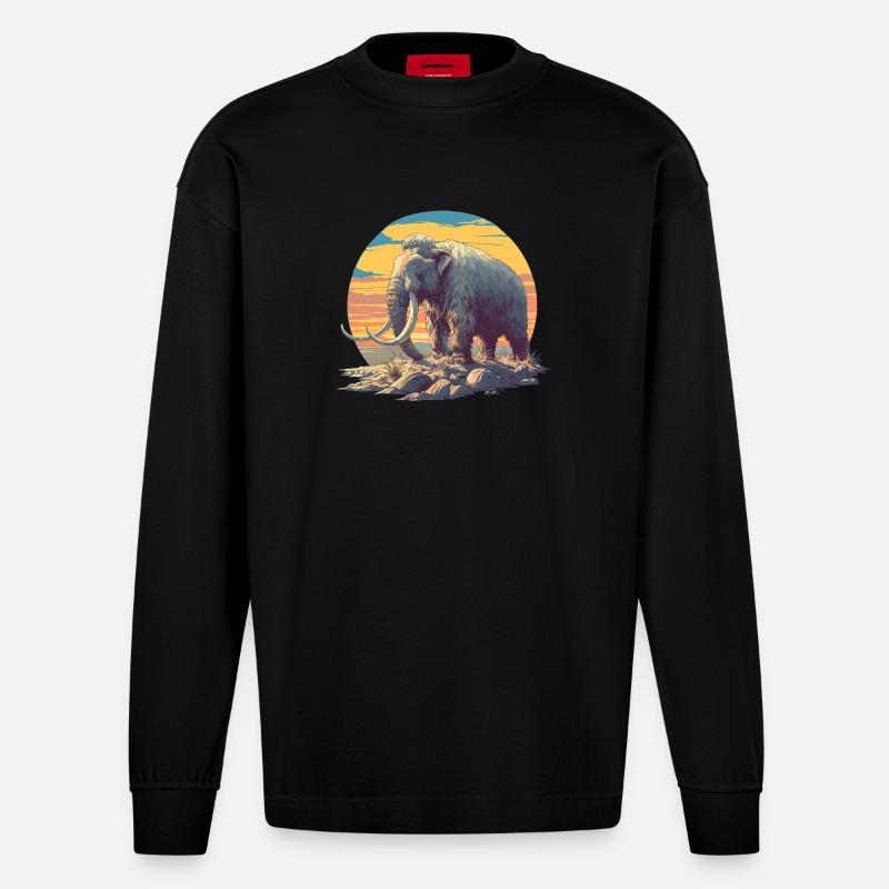 Mammuts Mammut - Heavyweight Oversized Organic Langarmshirt Made in EU - SOLID BLACK