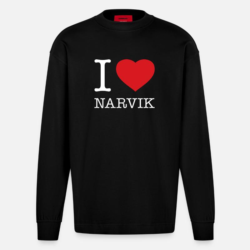 j’adore Narvik - Manches longues bio épais oversize fabriqué en UE - SOLID BLACK