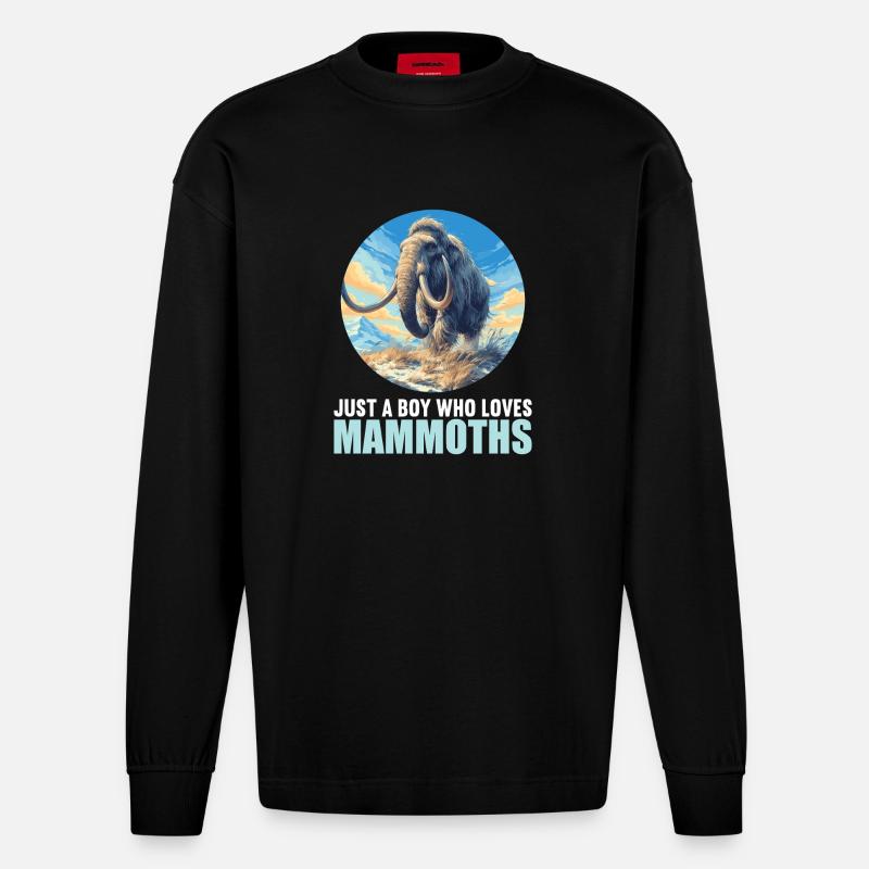Mammuts Mammut - Heavyweight Oversized Organic Langarmshirt Made in EU - SOLID BLACK