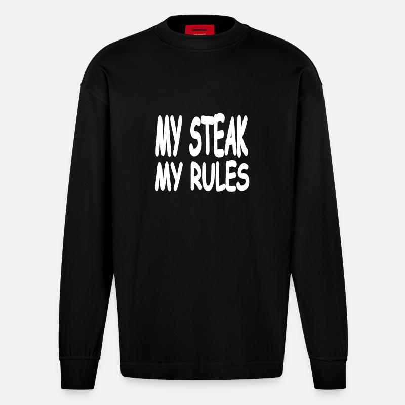 Steak - Heavyweight Oversized Organic Langarmshirt Made in EU - SOLID BLACK