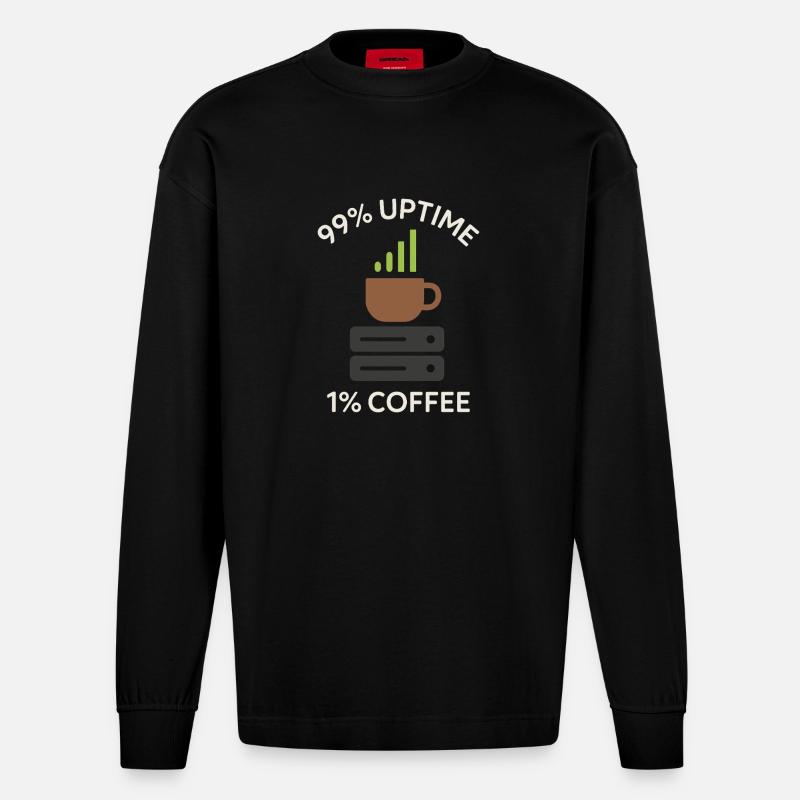 Netzwerkinfrastruktur Rack- Und Stack-ingenieur - Heavyweight Oversized Organic Langarmshirt Made in EU - SOLID BLACK