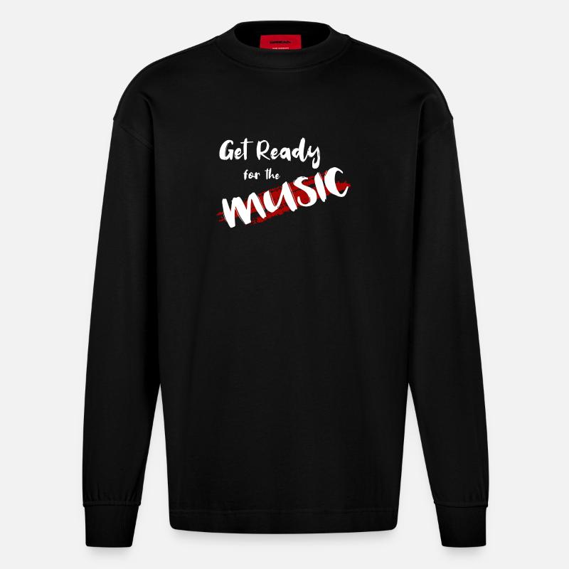 Get Ready - Heavyweight Oversized Organic Langarmshirt Made in EU - SOLID BLACK