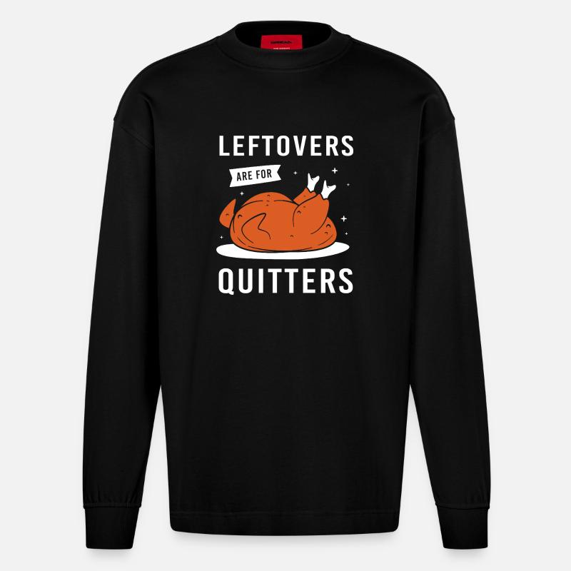 Thanksgiving Mama Mutter Oma Großmutter - Heavyweight Oversized Organic Langarmshirt Made in EU - SOLID BLACK