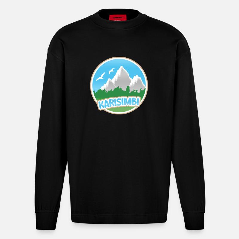 Karisimbi Karisimbi - Heavyweight Oversized Organic Langarmshirt Made in EU - SOLID BLACK