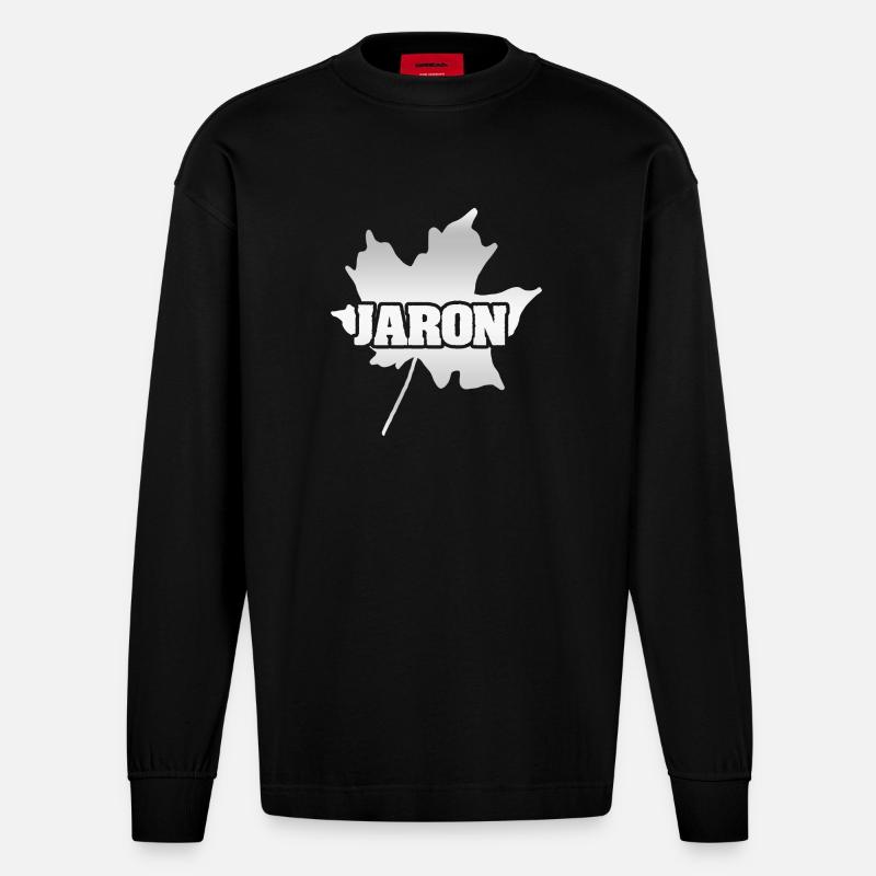 Jaron Jaron - Heavyweight Oversized Organic Langarmshirt Made in EU - SOLID BLACK