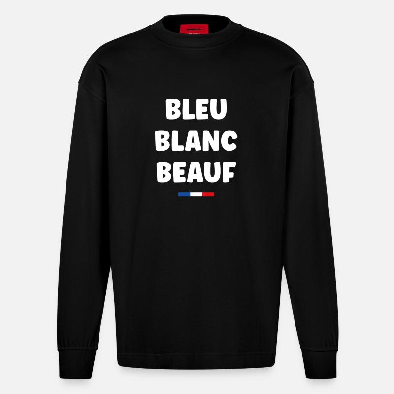 beauf - Heavyweight Oversized Organic Langarmshirt Made in EU - SOLID BLACK