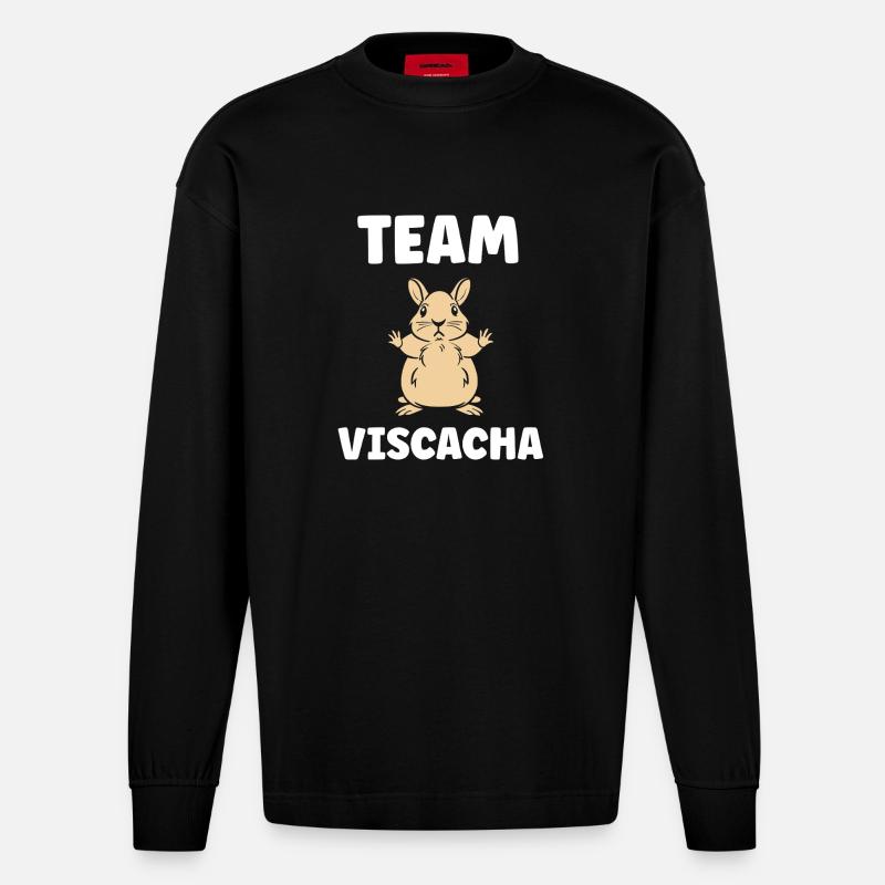 viscacha - Manches longues bio épais oversize fabriqué en UE - SOLID BLACK