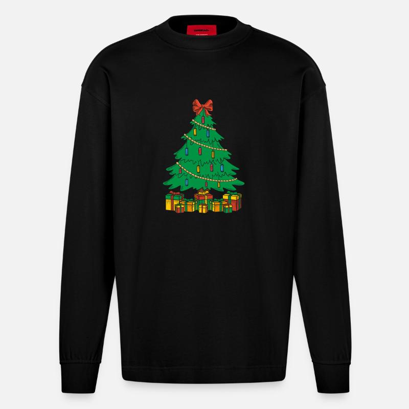 Harmonica drôle d’harmonica Harmonica de Noël - Manches longues bio épais oversize fabriqué en UE - SOLID BLACK