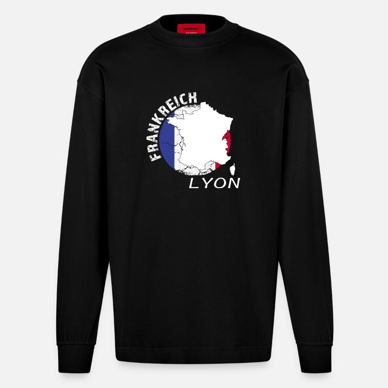 Lyon - Heavyweight Oversized Organic Langarmshirt Made in EU - SOLID BLACK