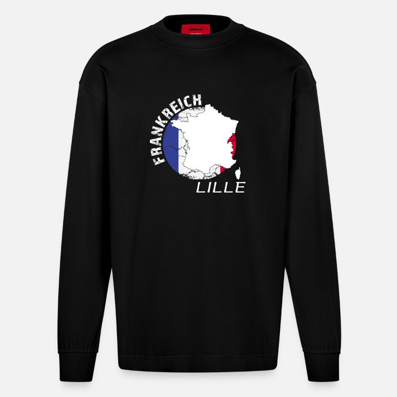 Lille - Heavyweight Oversized Organic Langarmshirt Made in EU - SOLID BLACK