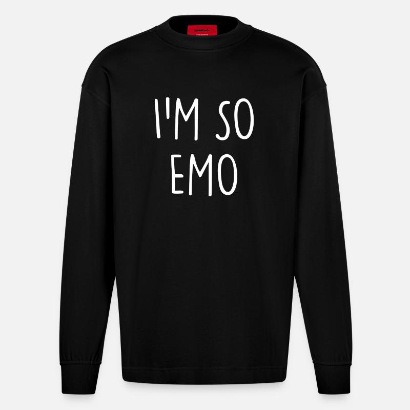  Emo - Heavyweight Oversized Organic Langarmshirt Made in EU - SOLID BLACK