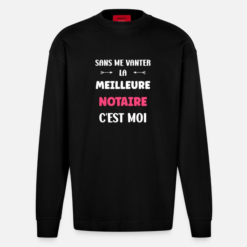 Notar - Heavyweight Oversized Organic Langarmshirt Made in EU - SOLID BLACK