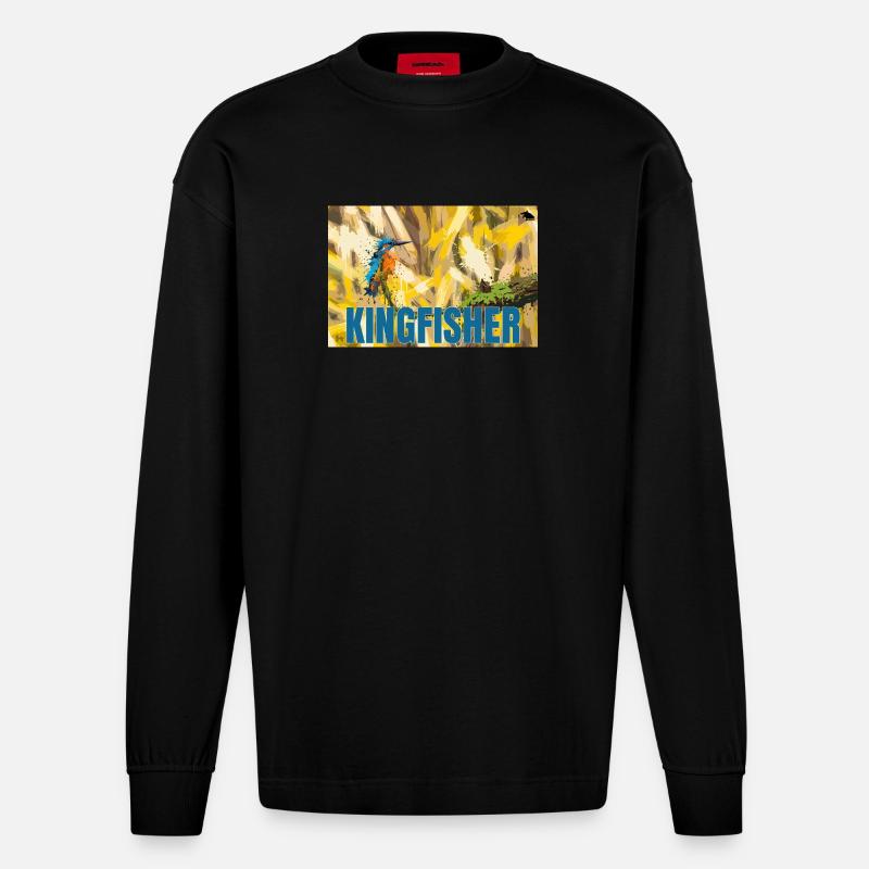 EISVÖGEL - Heavyweight Oversized Organic Langarmshirt Made in EU - SOLID BLACK