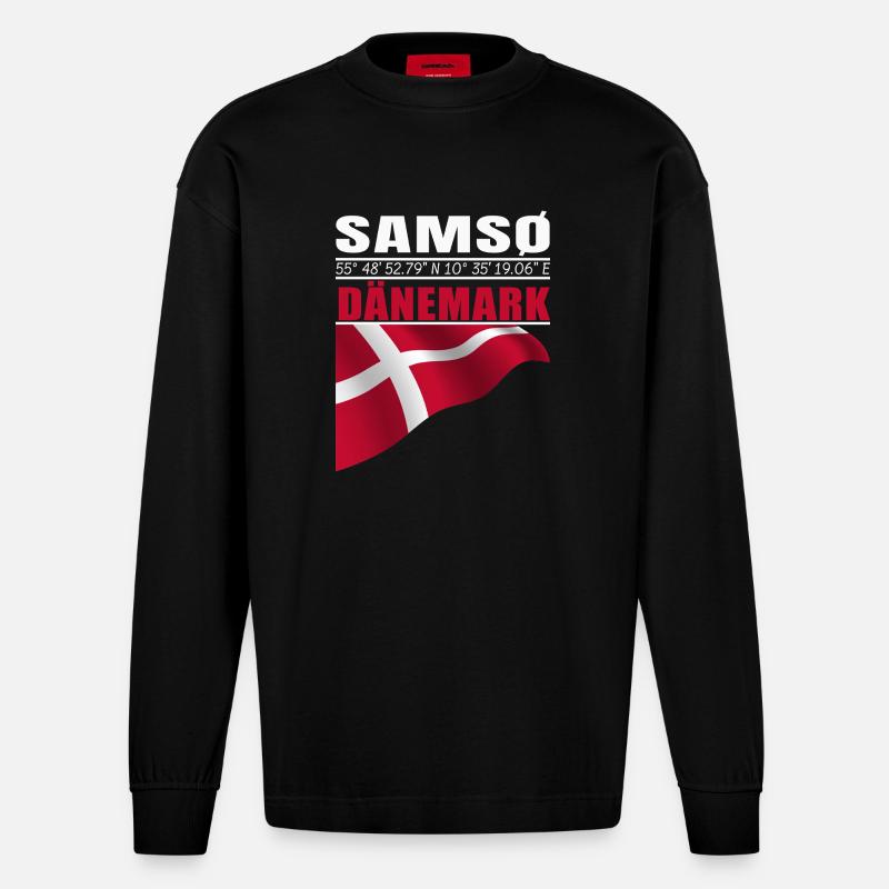Samso - Heavyweight Oversized Organic Longsleeve Shirt Made in EU - SOLID BLACK
