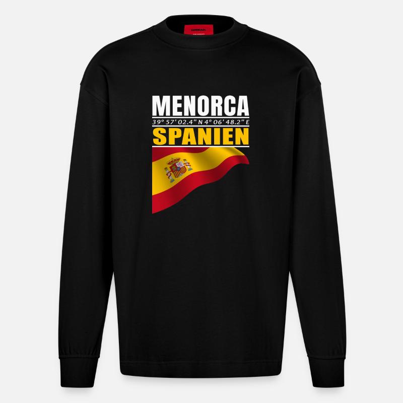 Menorca - Heavyweight Oversized Organic Langarmshirt Made in EU - SOLID BLACK