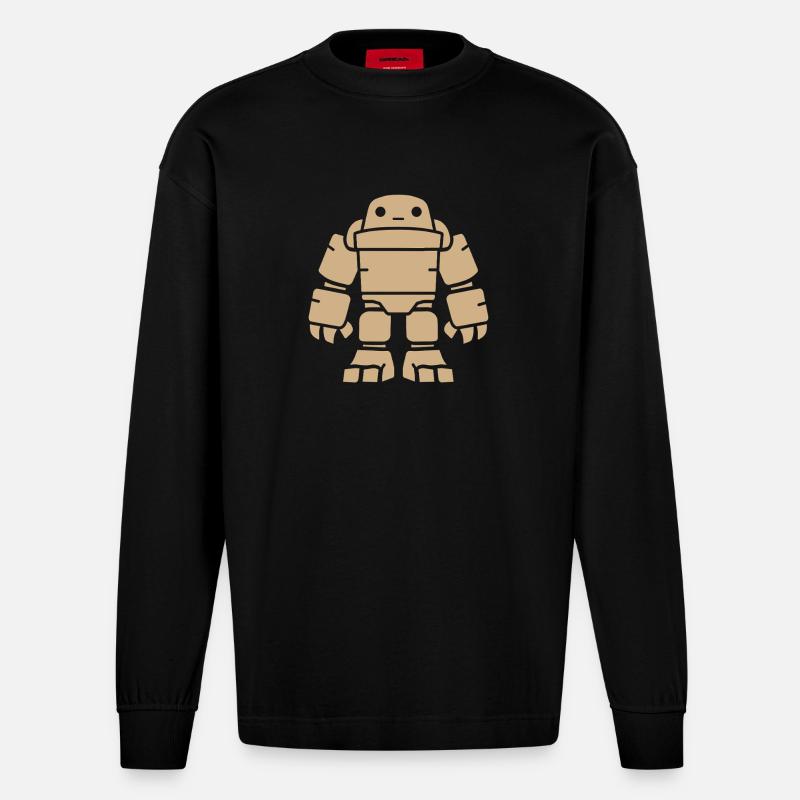 Golem - Heavyweight Oversized Organic Langarmshirt Made in EU - SOLID BLACK