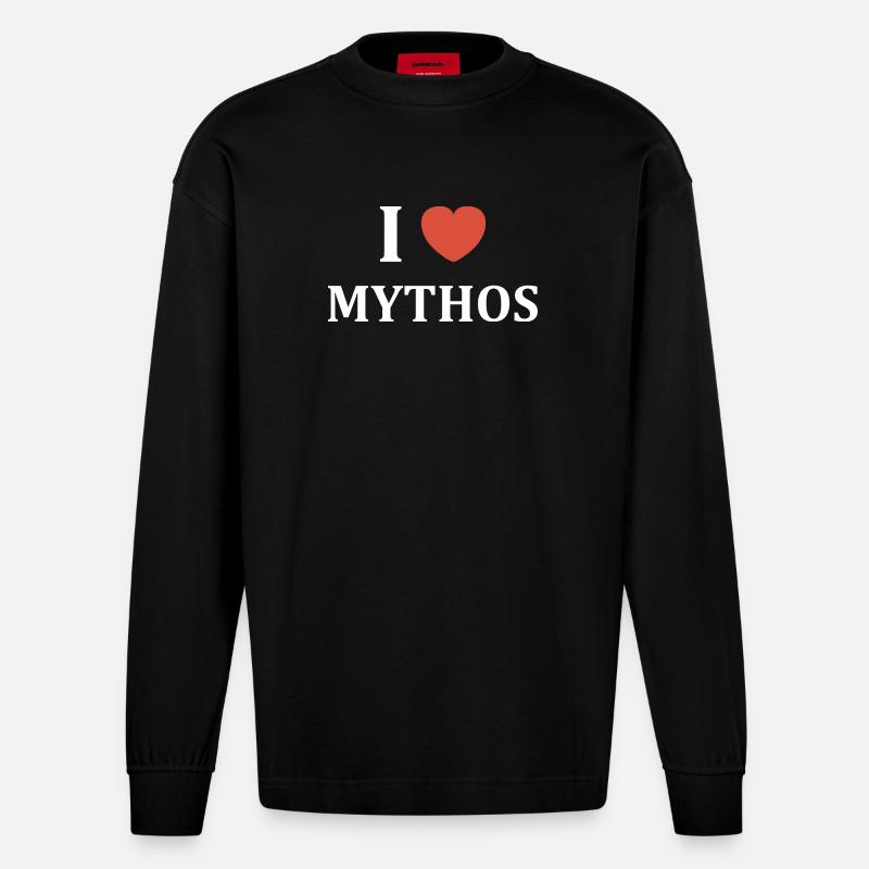 Mythos - Heavyweight Oversized Organic Langarmshirt Made in EU - SOLID BLACK