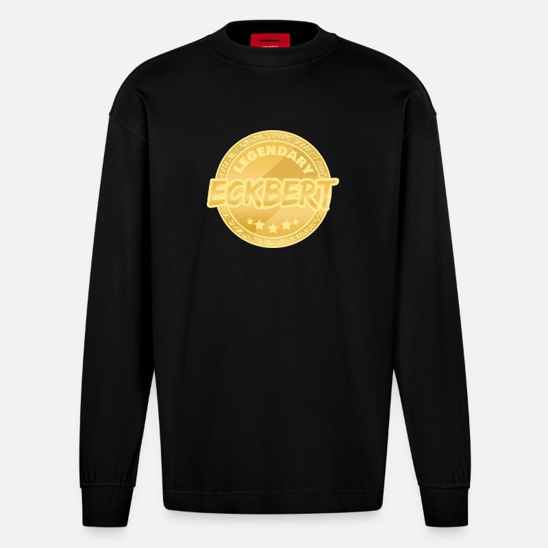 Eckbert - Heavyweight Oversized Organic Longsleeve Shirt Made in EU - SOLID BLACK