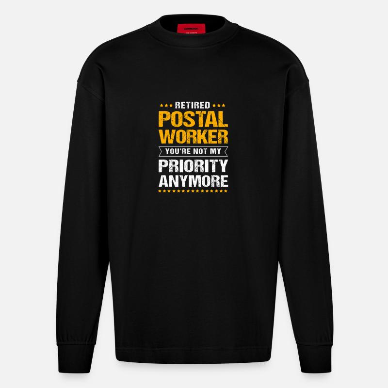 Post Poststempel - Heavyweight Oversized Organic Langarmshirt Made in EU - SOLID BLACK