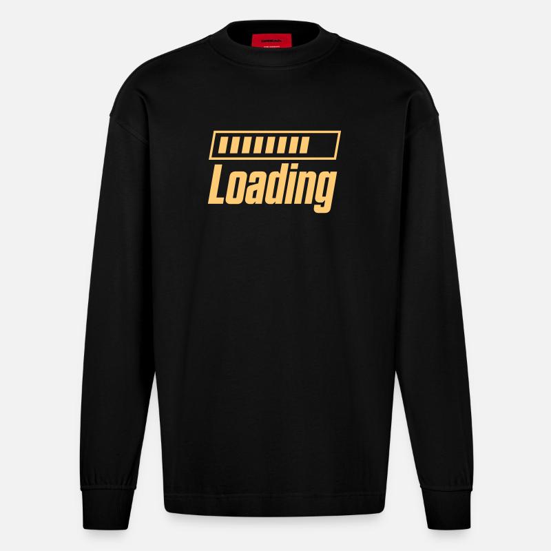 Loading  - Heavyweight Oversized Organic Langarmshirt Made in EU - SOLID BLACK