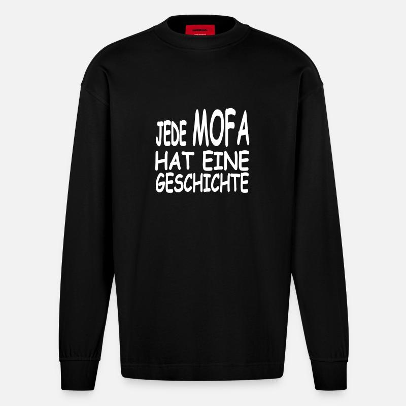 Mofa - Heavyweight Oversized Organic Langarmshirt Made in EU - SOLID BLACK