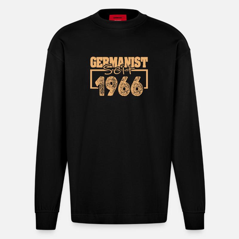 Studi 1966 - Heavyweight Oversized Organic Langarmshirt Made in EU - SOLID BLACK