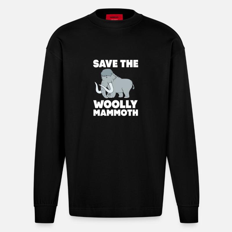 Mammut - Heavyweight Oversized Organic Langarmshirt Made in EU - SOLID BLACK