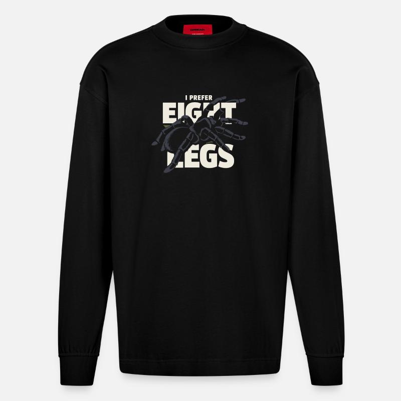 Propriétaire d’araignée Propriétaire de la Tarentule - Manches longues bio épais oversize fabriqué en UE - SOLID BLACK