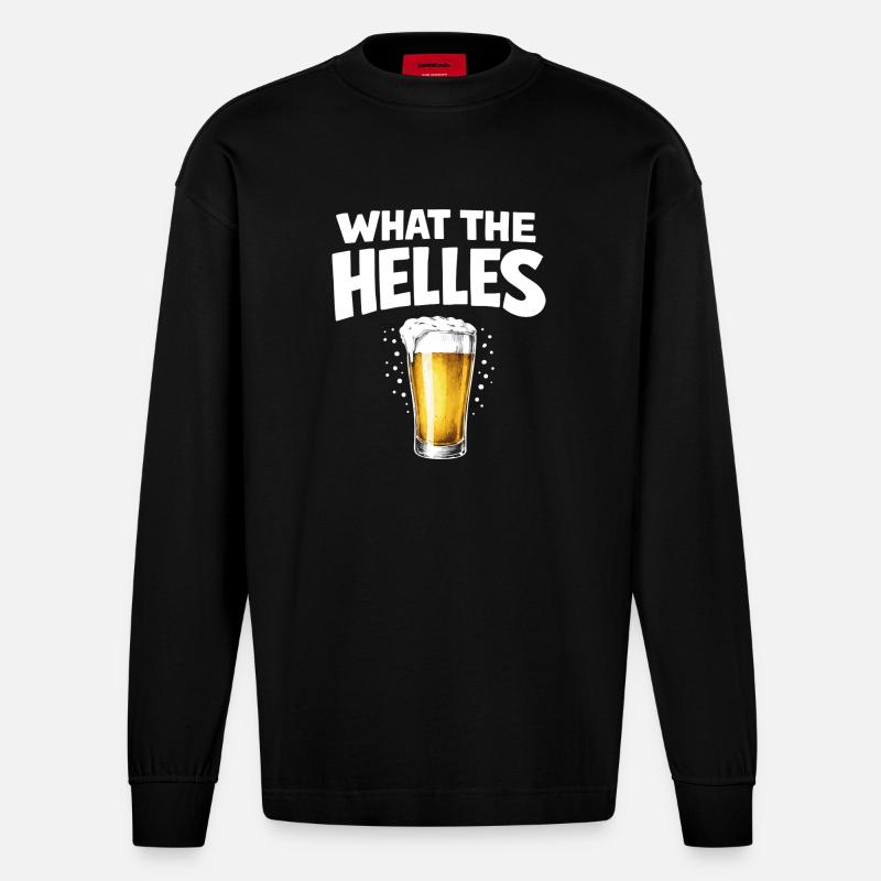 What the Helles - Heavyweight Oversized Organic Langarmshirt Made in EU - SOLID BLACK