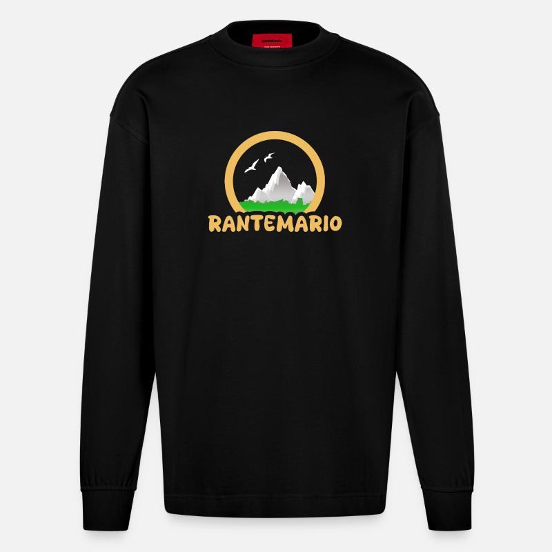 Rantemario - Heavyweight Oversized Organic Langarmshirt Made in EU - SOLID BLACK