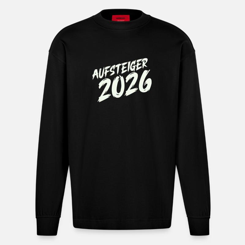 Rising Star 2026 Design - Manches longues bio épais oversize fabriqué en UE - SOLID BLACK