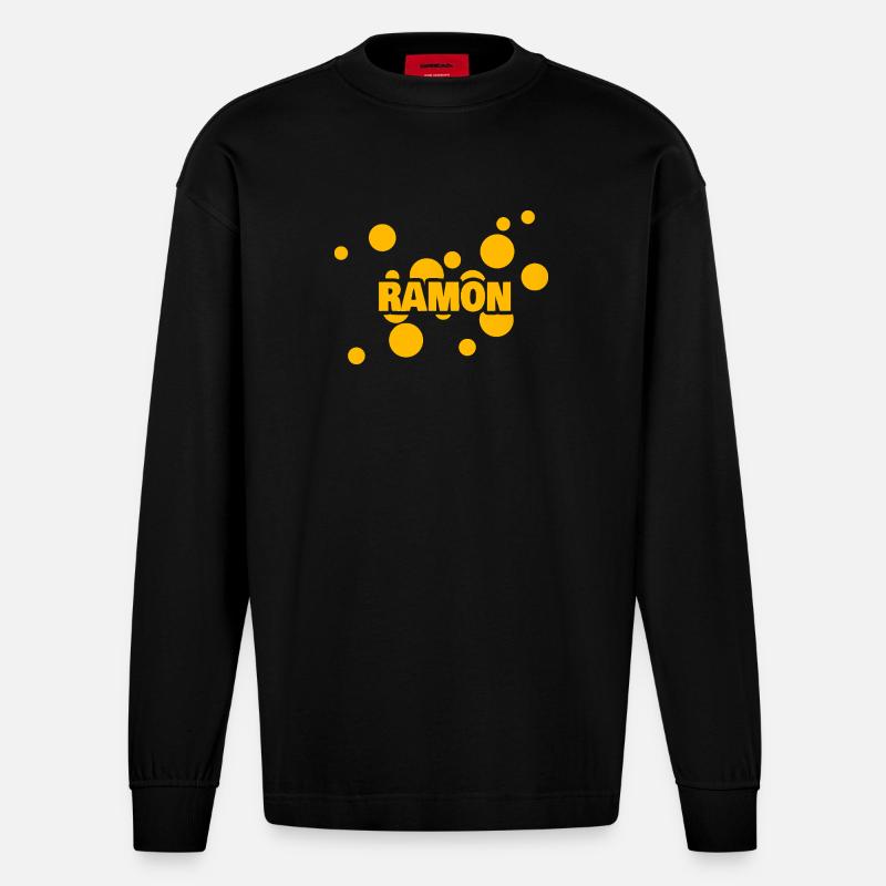 Ramon - Manches longues bio épais oversize fabriqué en UE - SOLID BLACK