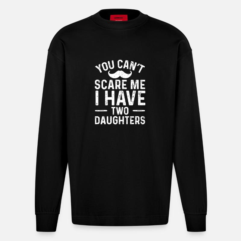 Zwei Töchter Vertrauens-Tee - Heavyweight Oversized Organic Langarmshirt Made in EU - SOLID BLACK