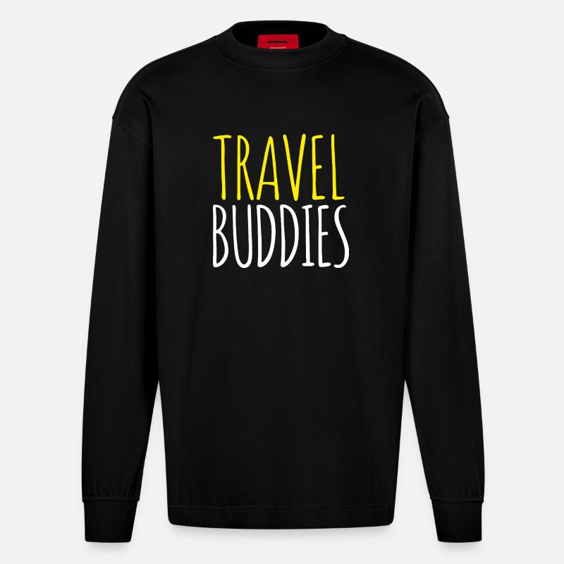 Compagnons de voyage - Manches longues bio épais oversize fabriqué en UE - SOLID BLACK