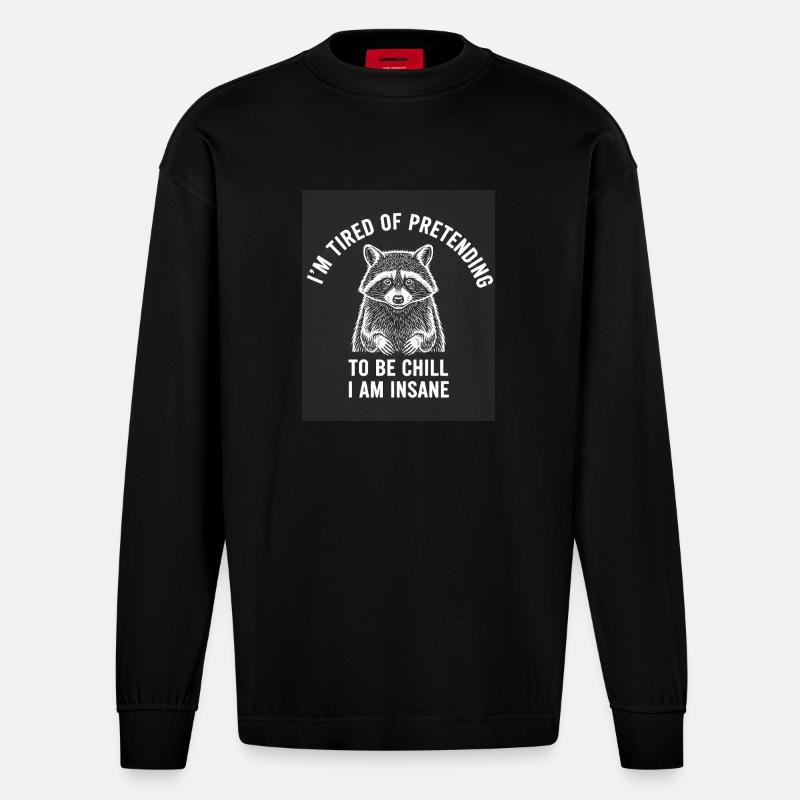 Minimalistisches Sternenpunkt-Muster - Heavyweight Oversized Organic Langarmshirt Made in EU - SOLID BLACK