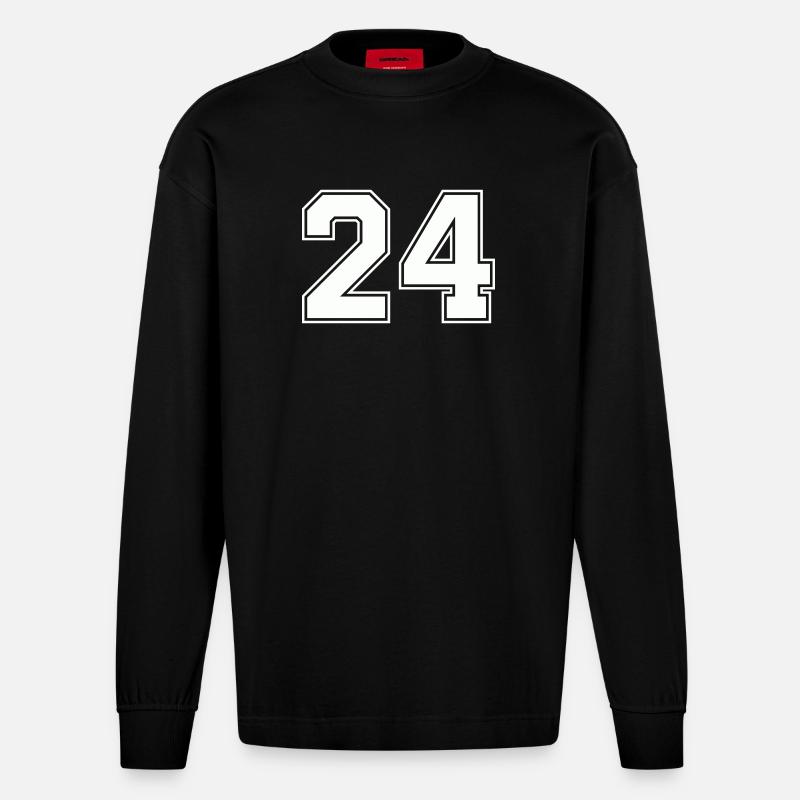 24 - Heavyweight Oversized Organic Langarmshirt Made in EU - SOLID BLACK