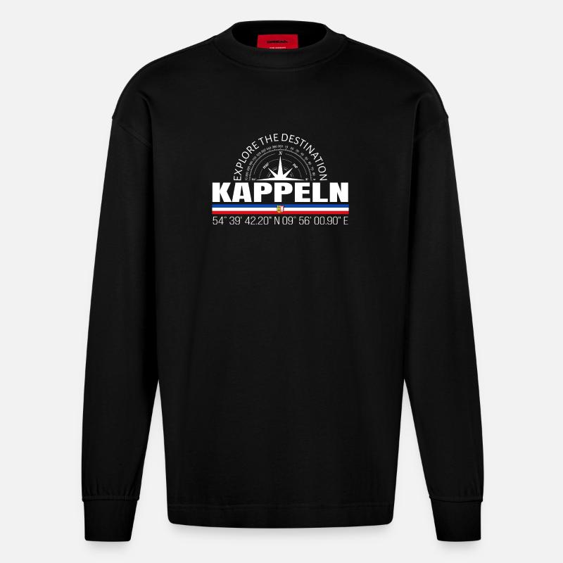 Kappeln - Manches longues bio épais oversize fabriqué en UE - SOLID BLACK