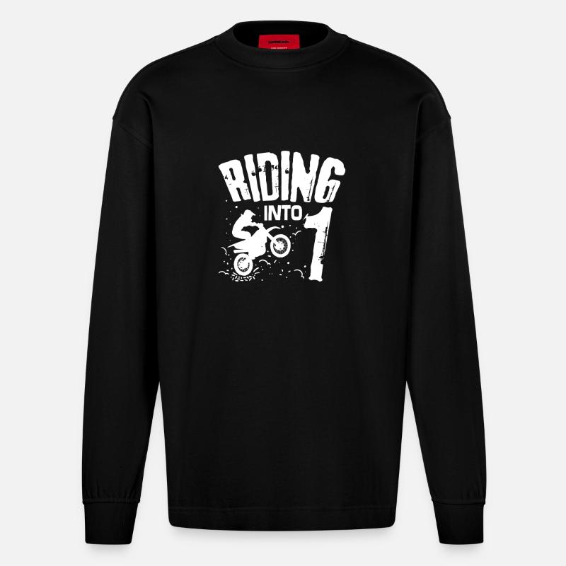 En 2021 - Manches longues bio épais oversize fabriqué en UE - SOLID BLACK