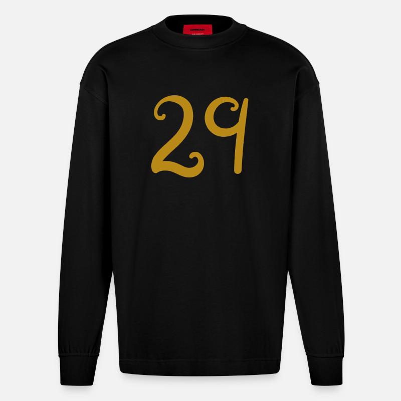 29 - Manches longues bio épais oversize fabriqué en UE - SOLID BLACK