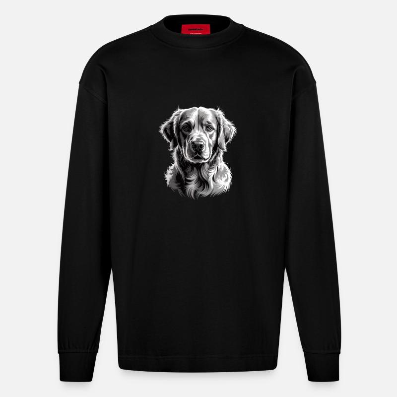 Labrador - Manches longues bio épais oversize fabriqué en UE - SOLID BLACK