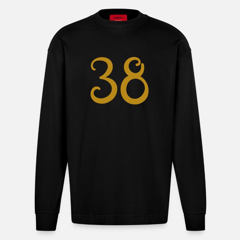 38 - Manches longues bio épais oversize fabriqué en UE - SOLID BLACK